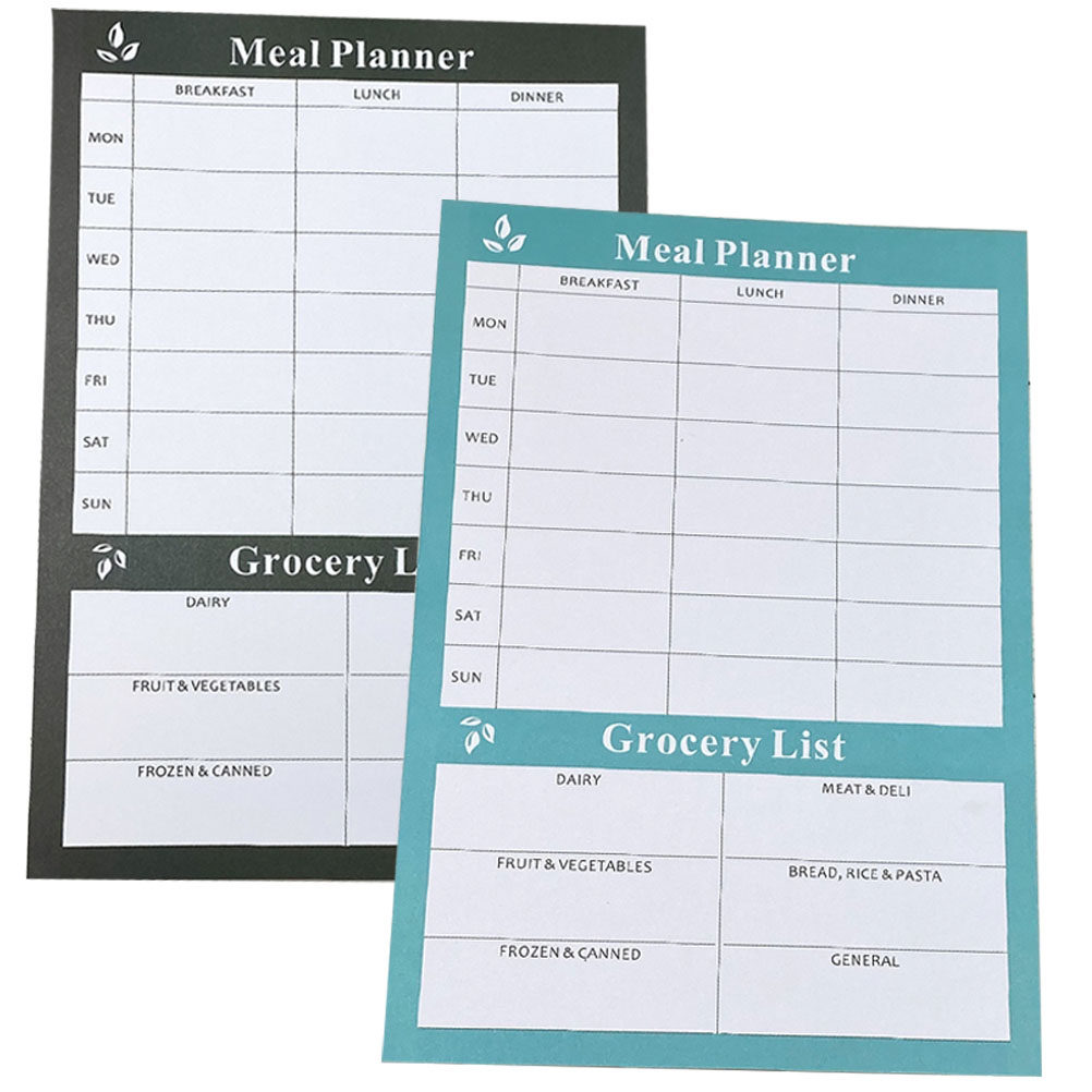 Meal Prep Grocery List - 2Pcs Dietary Planning Notebook Weekly Menu