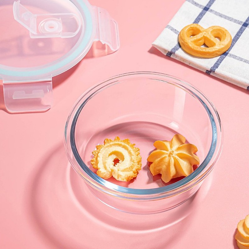 Meal Prep Glass - Home Kitchen Minimalist Glass Lunch Box
