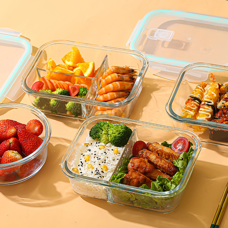 Meal Prep Glass - Glass Fresh-Keeping Box high Borosilicate Heat-Resistant