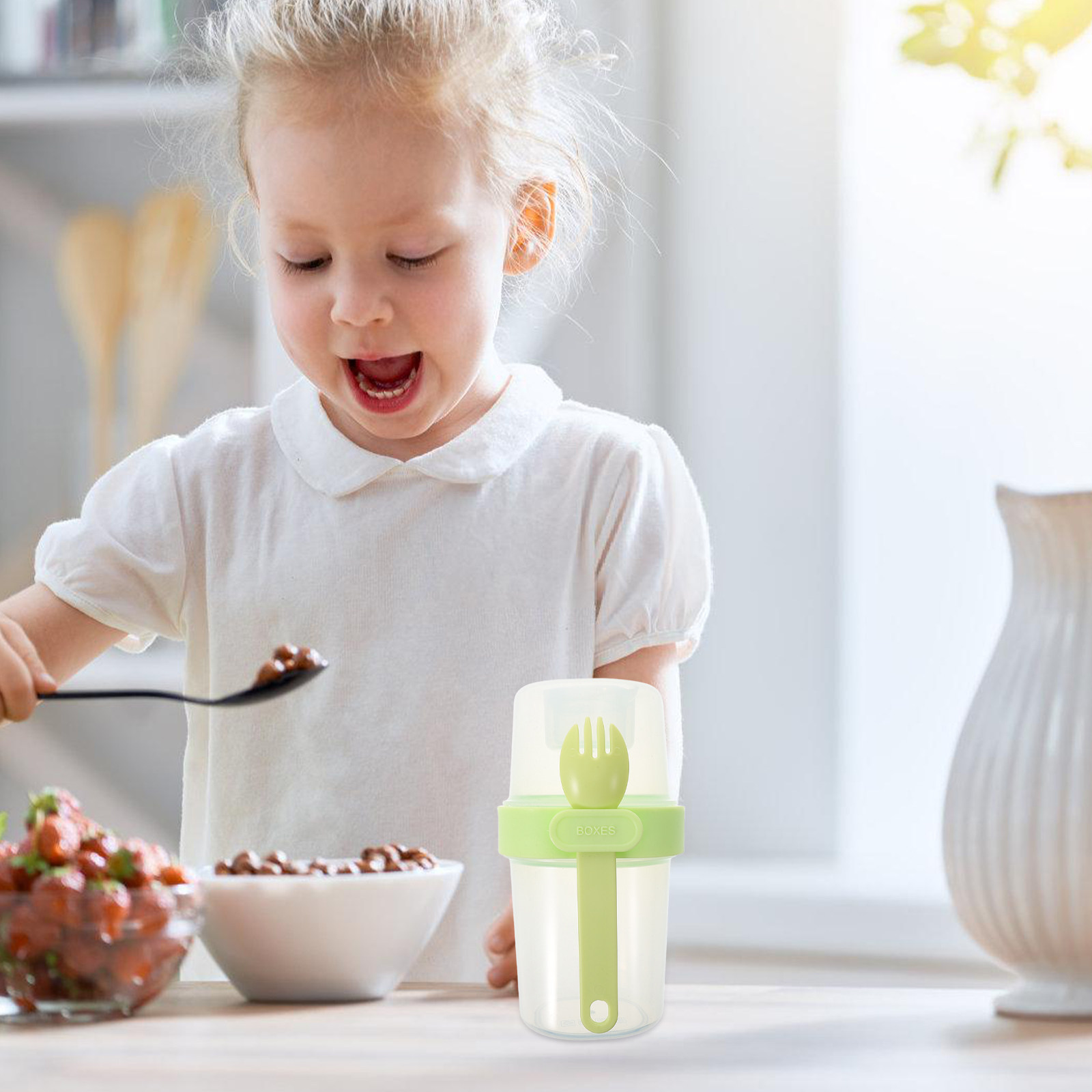 Meal Prep Yogurt Cups - Double Layer Portable Oatmeal Cup Kids