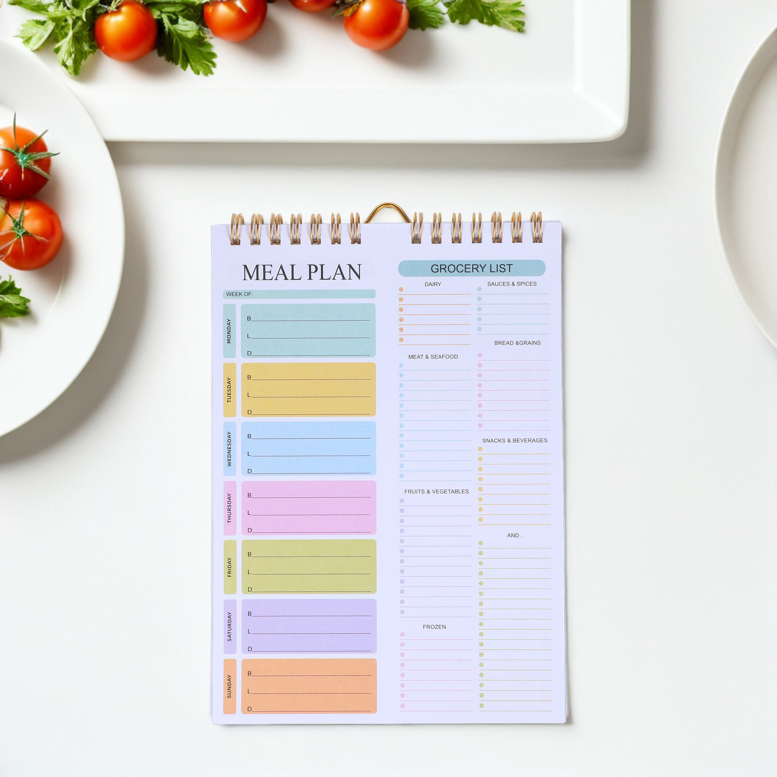 Meal Prep Grocery List - 52Sheets Weekly Meal Planner Notebook Undated
