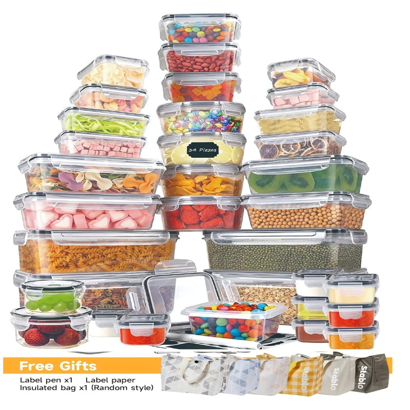 Meal Prep Glass - 48PCS BPA-Free Food Storage Set –