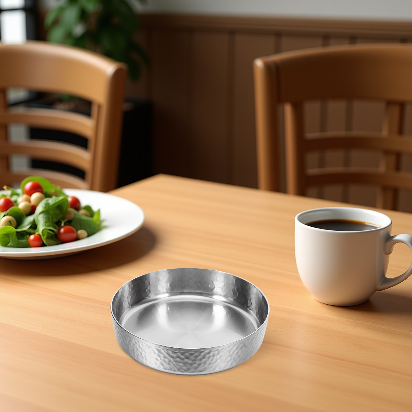 Meal Prep Pasta - Stainless Steel Hammered Finish Soup Bowl