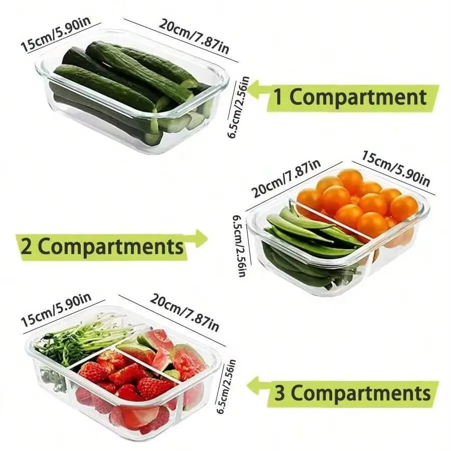 Meal Prep Glass - yesGlass Food Storage Container With Lid,