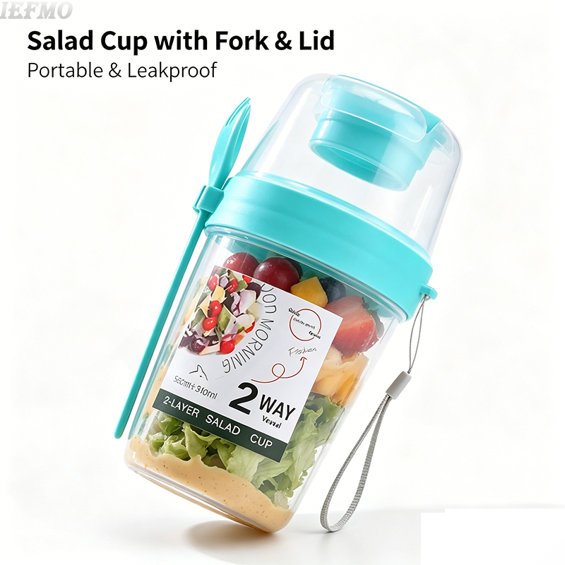 On-the-Go Salad Bowl Set with  - Meal Prep Yogurt Cups 评论和价格