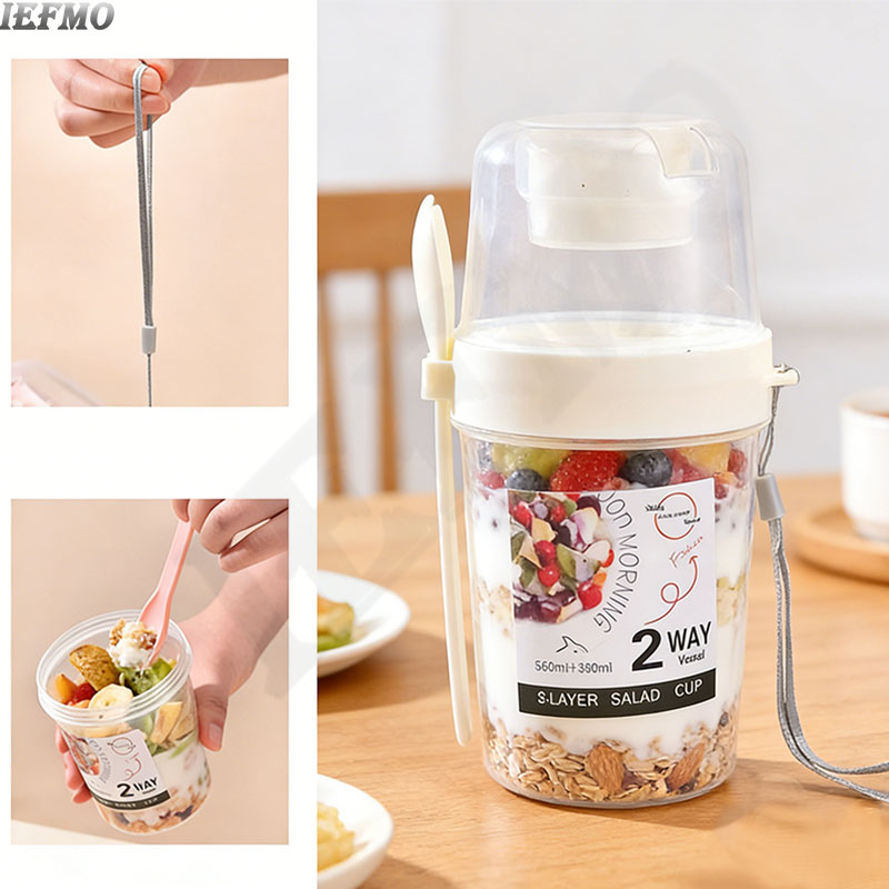 On-the-Go Salad Bowl Set with  - Meal Prep Yogurt Cups 评论和价格