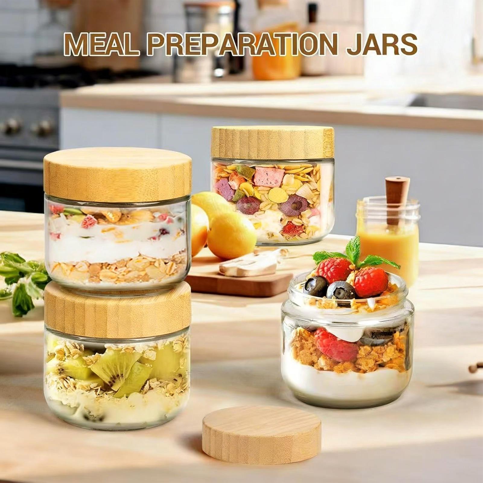 4pcs Glass jars with Airtight  - Overnight Oat Jar 评论和价格