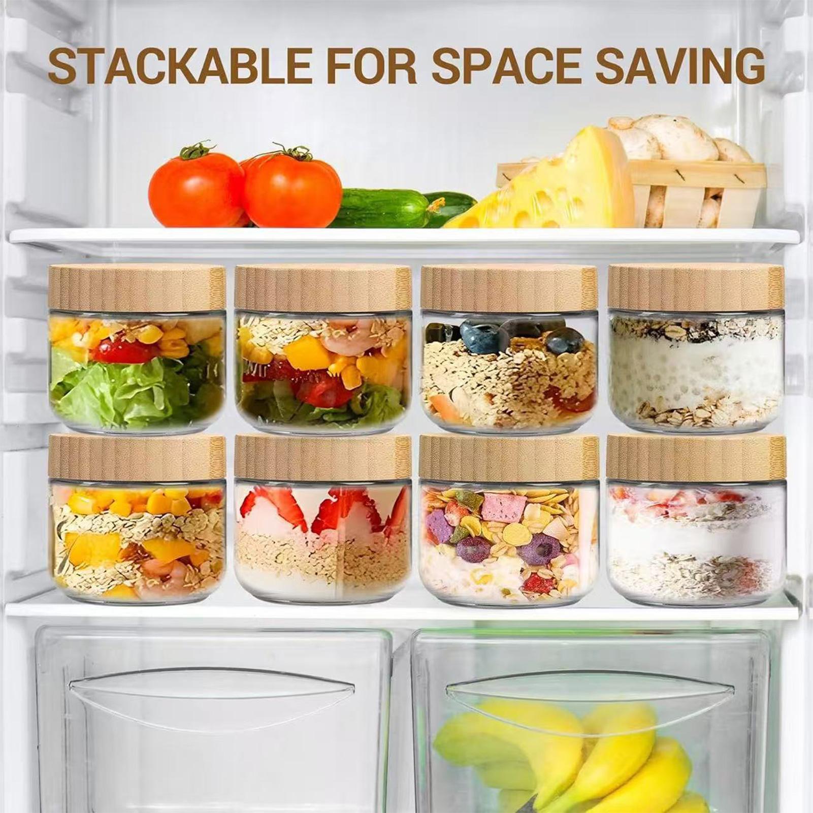 4pcs Glass jars with Airtight  - Overnight Oat Jar 评论和价格