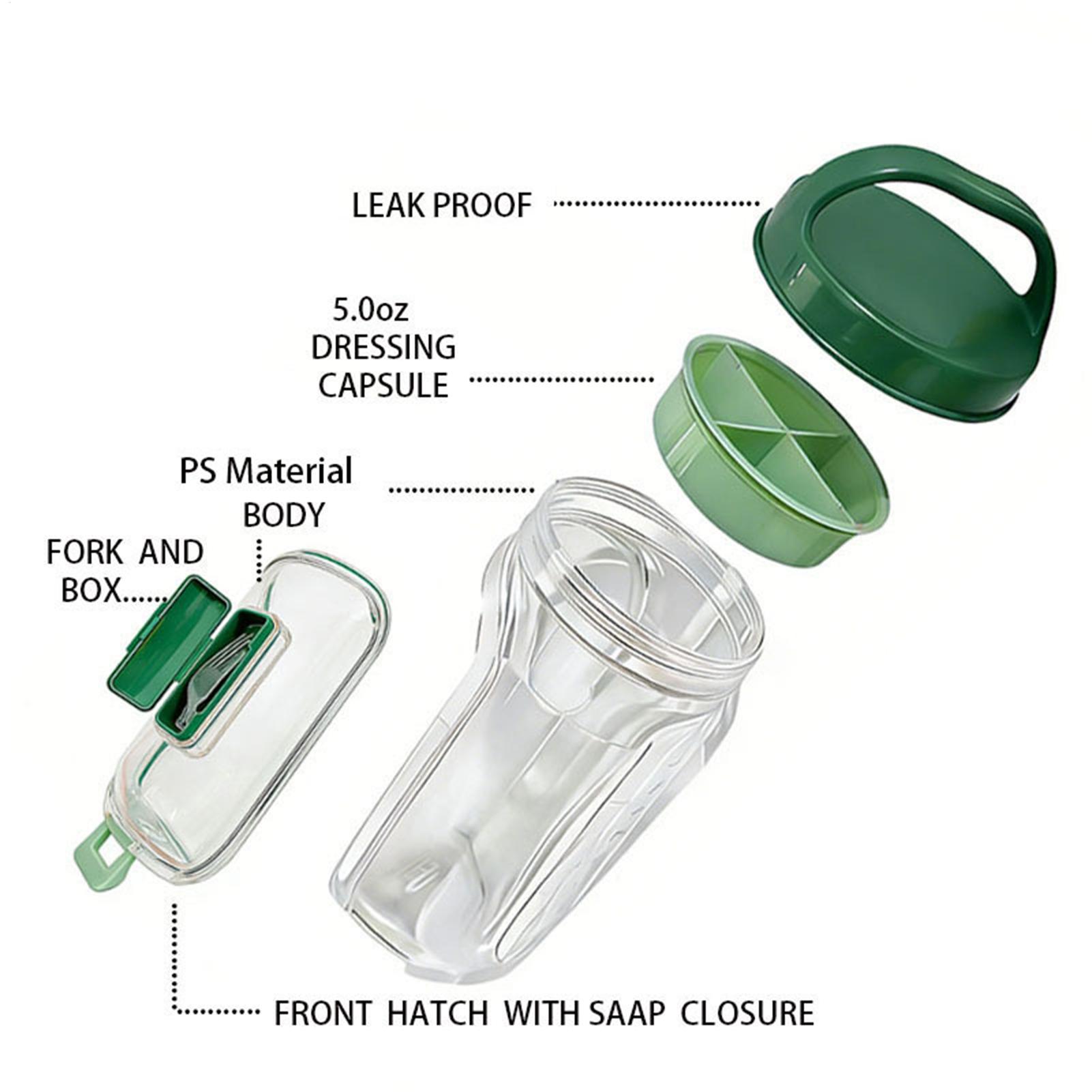 Side-Opening Salad Jar 1000ml  - Meal Prep Gym Food 评论和价格