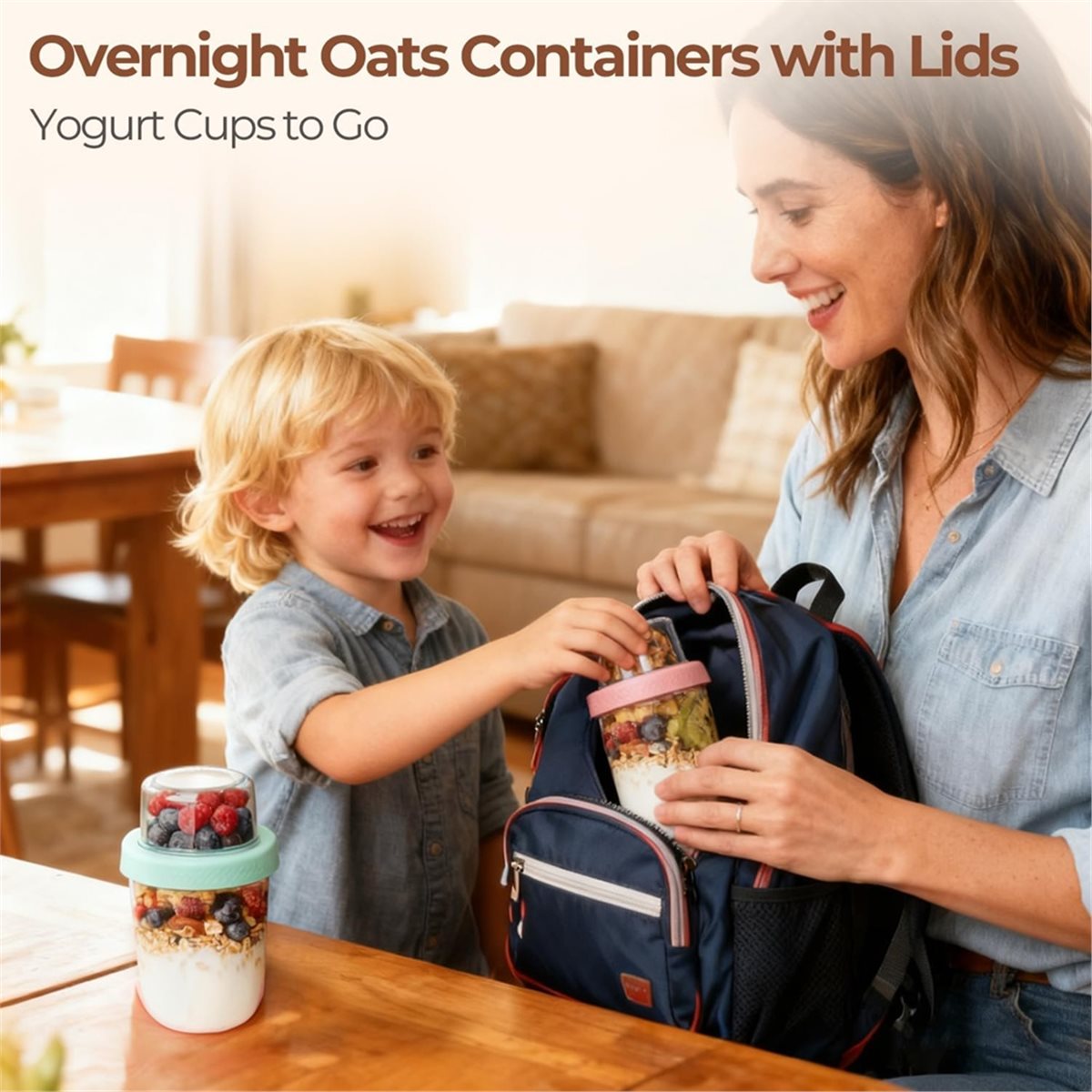 Overnight Oats Jar with Lids 4 - Overnight Oat Jar 评论和价格