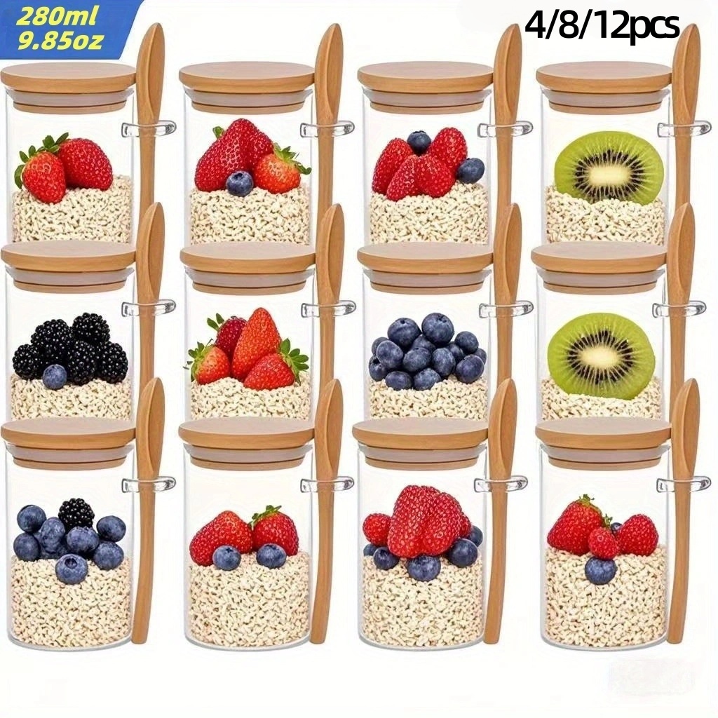 4/8/12Pcs, Oatmeal Breakfast C - Meal Prep Glass 评论和价格