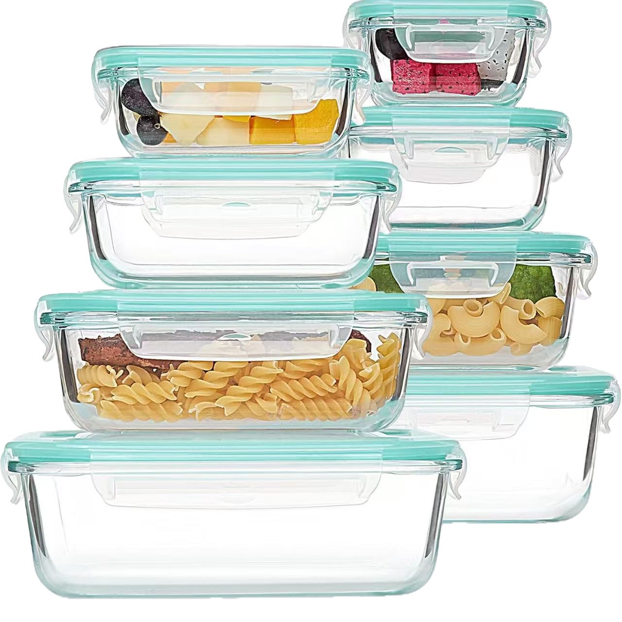 8-Piece Glass Lunch & Storage  - Meal Prep Glass 评论和价格
