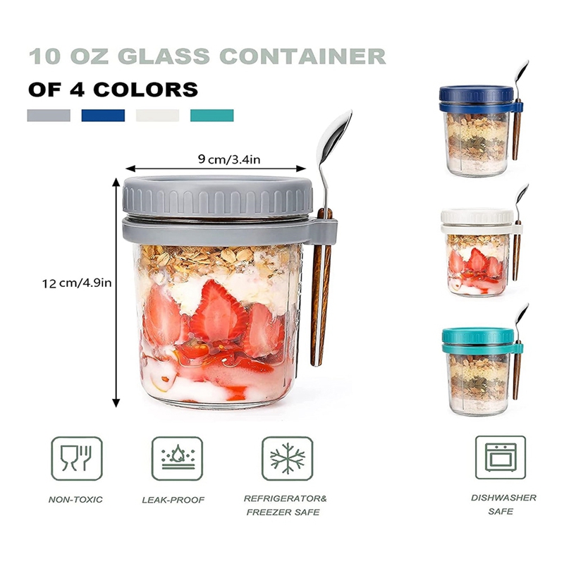 4 Pack Overnight Oats Containe - Overnight Oat Jar 评论和价格