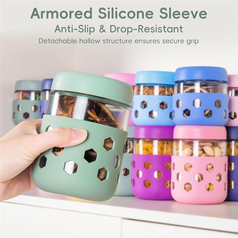 SOFT-Glass Jars With Airtight  - Meal Prep Glass 评论和价格