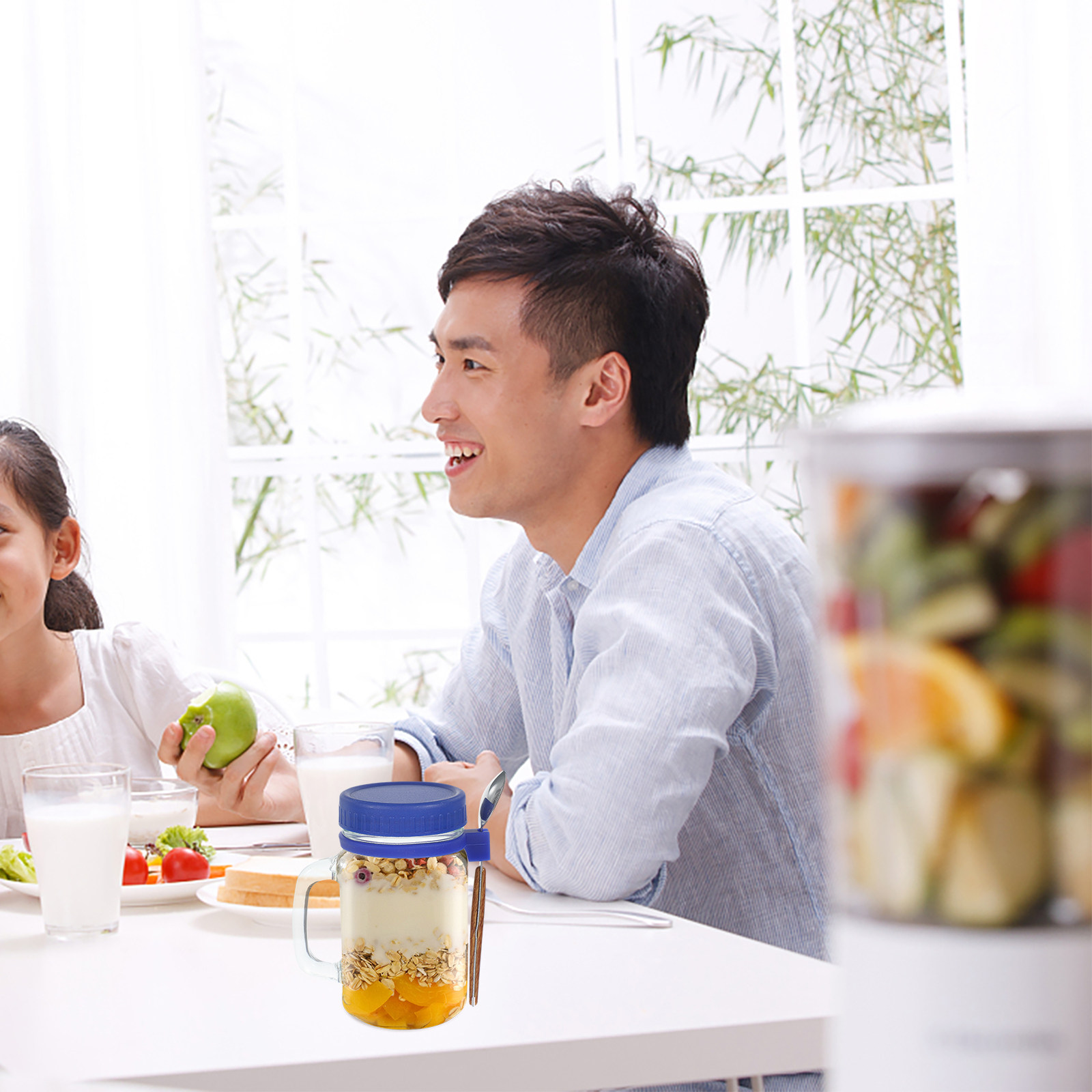 1Set Glass Overnight Oats Jar  - Overnight Oat Jar 评论和价格