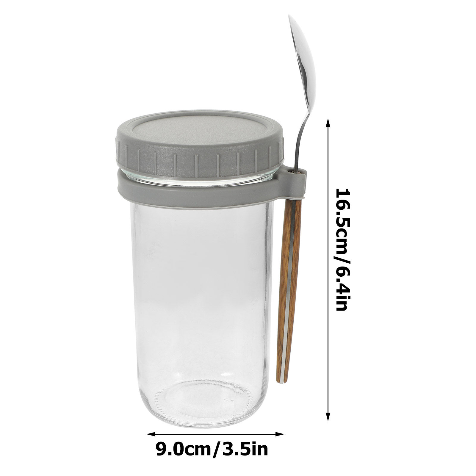 1Set Stylish Glass Sealed Cup  - Overnight Oat Jar 评论和价格