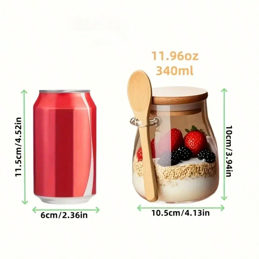 4 Pack Overnight Oats Containe - Meal Prep Yogurt Cups 评论和价格