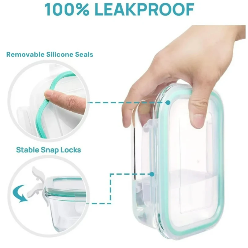 Glass Lunch Box Food Storage C - Meal Prep Glass 评论和价格