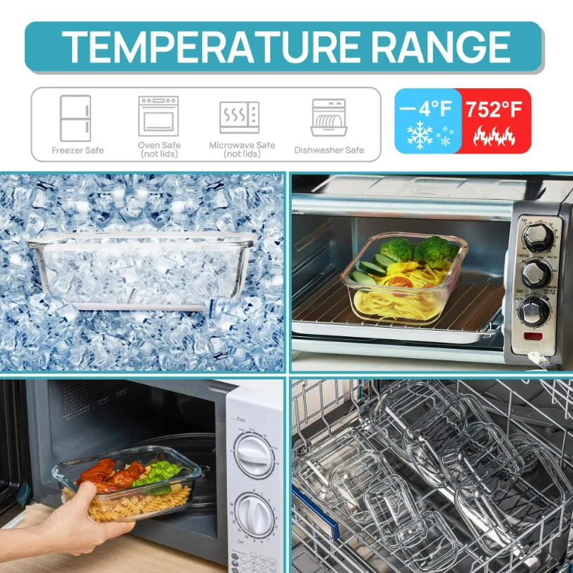 Glass Lunch Box Food Storage C - Meal Prep Glass 评论和价格