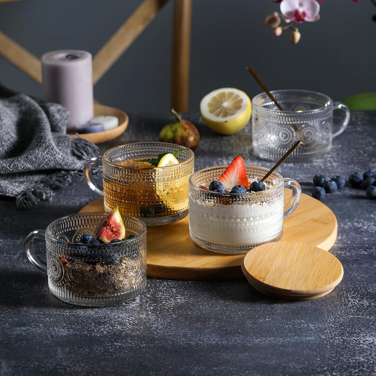 4-Piece Vintage Coffee Cup Gif - Overnight Oat Jar 评论和价格