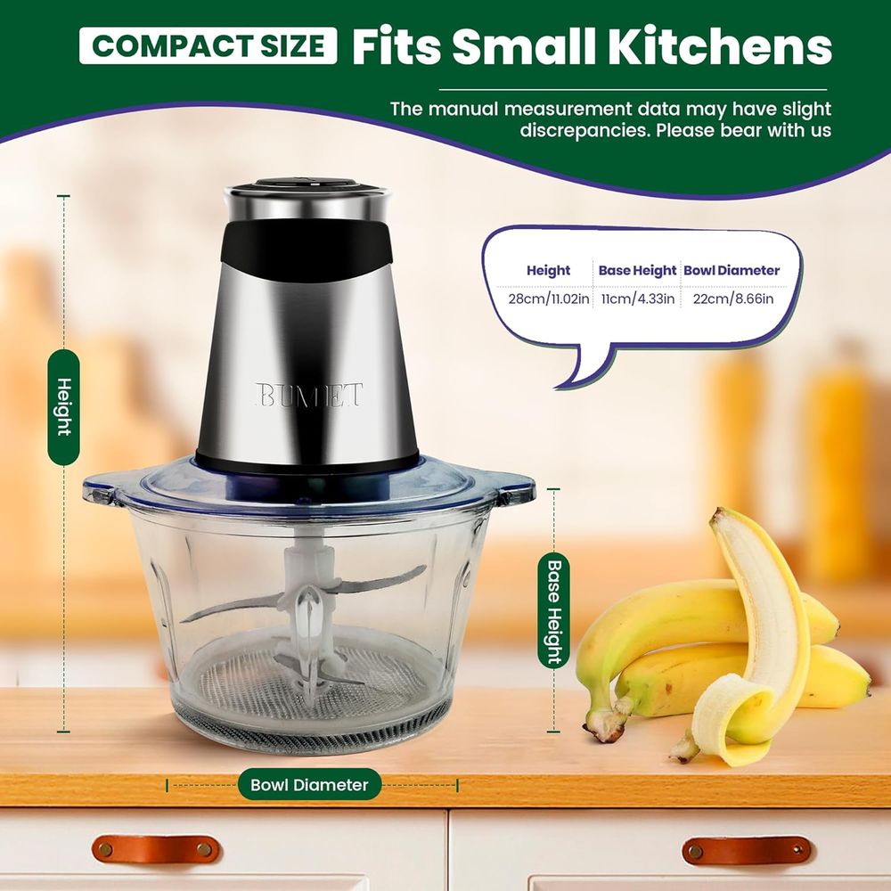 500W Meat Grinder 2x8-Cup Bowl - Veggie Chopper Cup 评论和价格