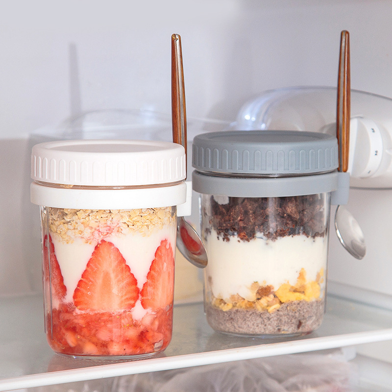 Glass Overnight Oats Jar with  - Overnight Oat Jar 评论和价格