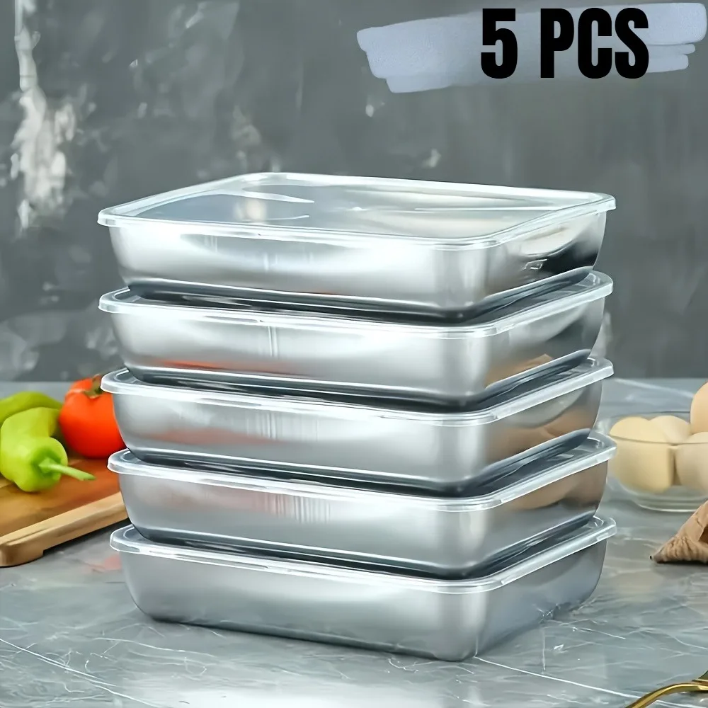5-Piece Stainless Steel Food S - Meal Prep Glass 评论和价格