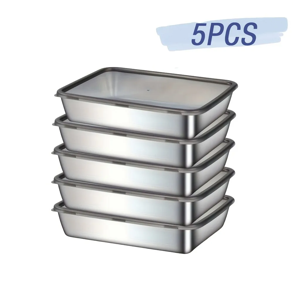 5-Piece Stainless Steel Food S - Meal Prep Glass 评论和价格