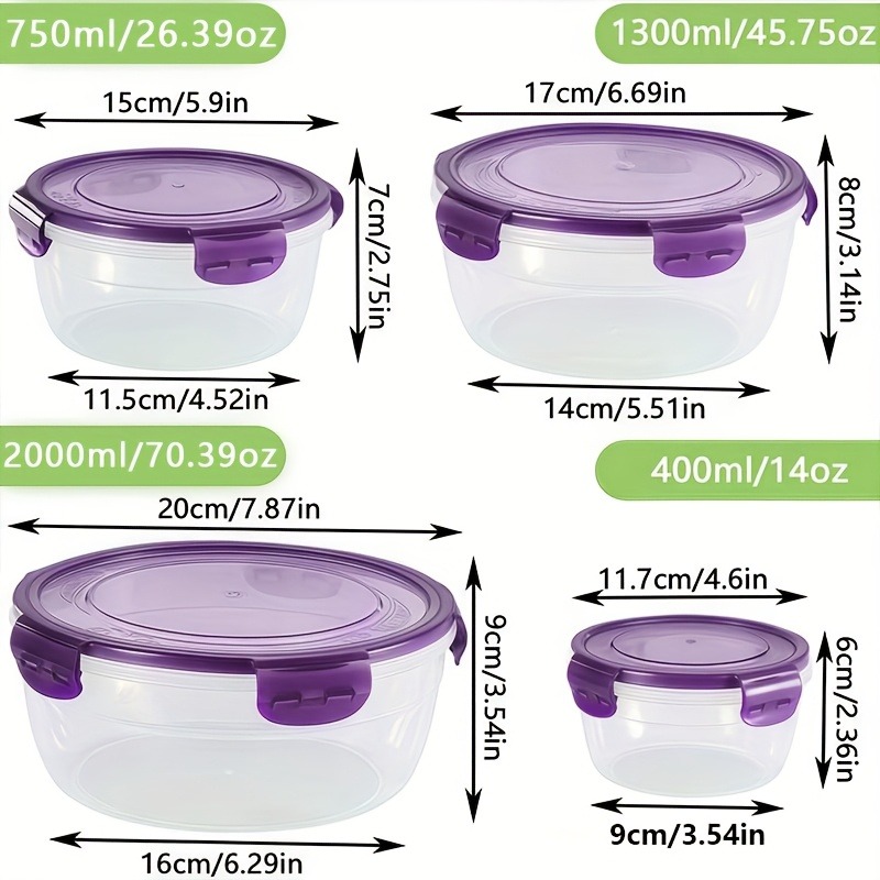 Vibrant 8-Piece Food Storage S - Meal Prep Glass 评论和价格
