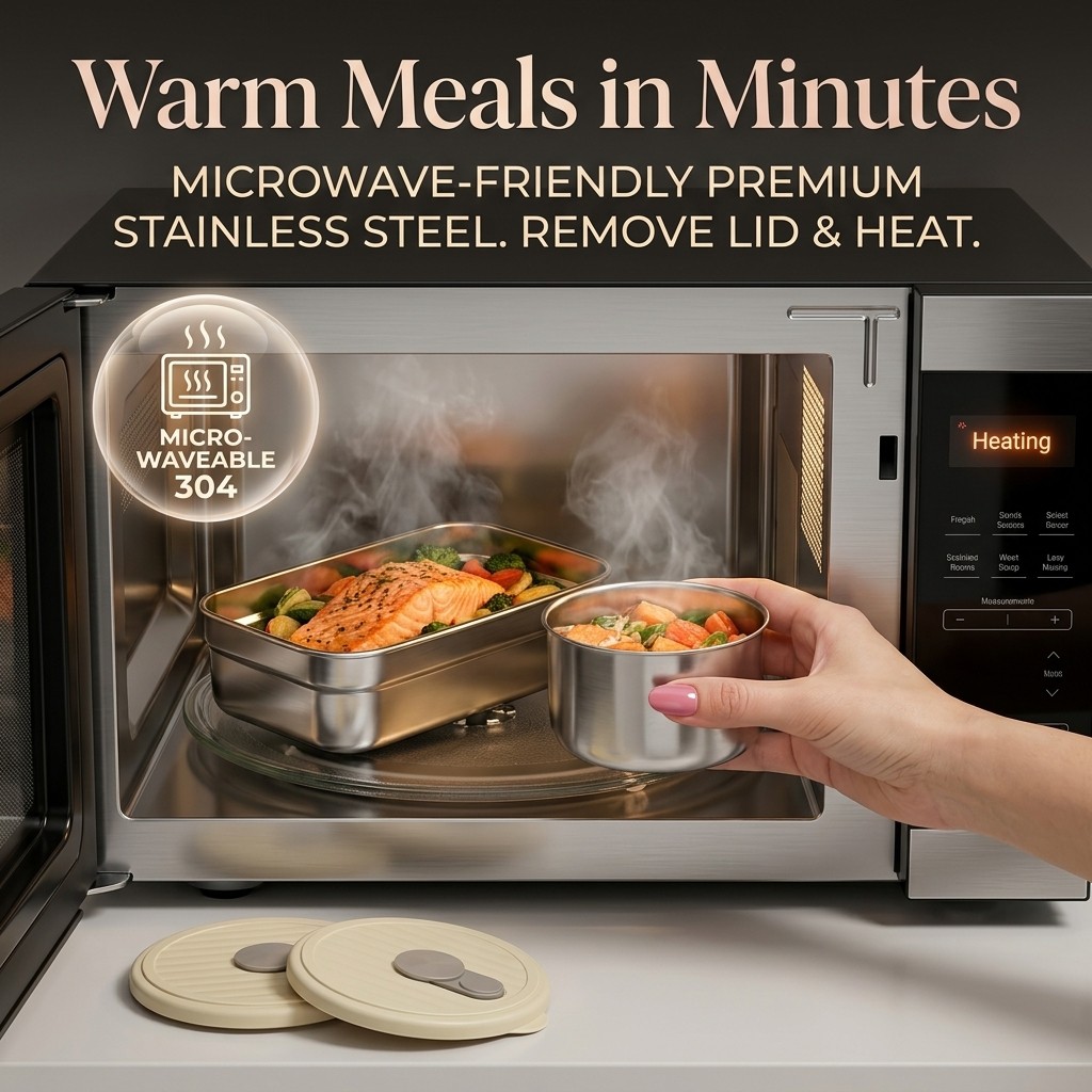 Microwave Safe 304 Stainless S - Meal Prep Ideas 评论和价格