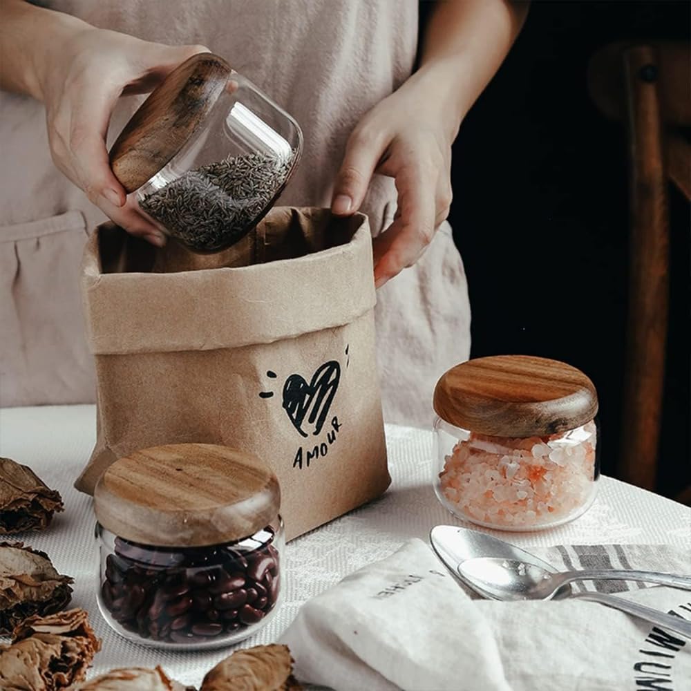 Glass Food  Containers with Wo - Overnight Oat Jar 评论和价格