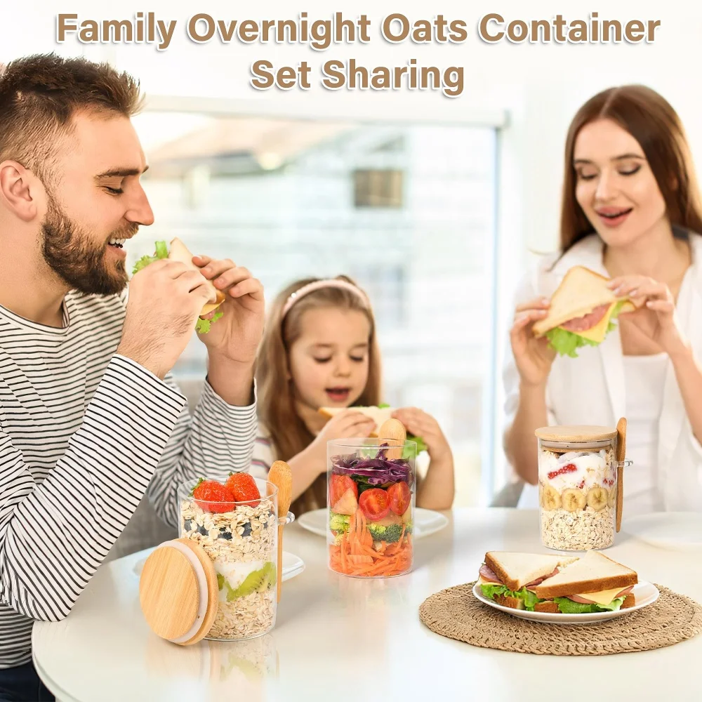 yes1/2/3/4pcs Overnight Oats C - Overnight Oat Jar 评论和价格
