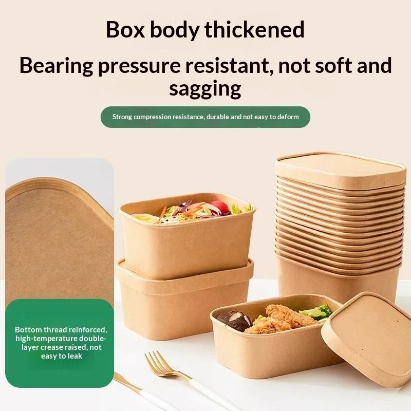 10Pcs Square Disposable Kraft  - Meal Prep Gym Food 评论和价格