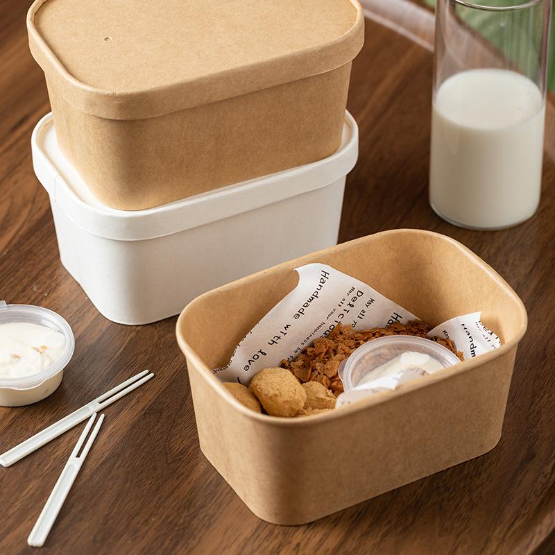 10Pcs Square Disposable Kraft  - Meal Prep Gym Food 评论和价格