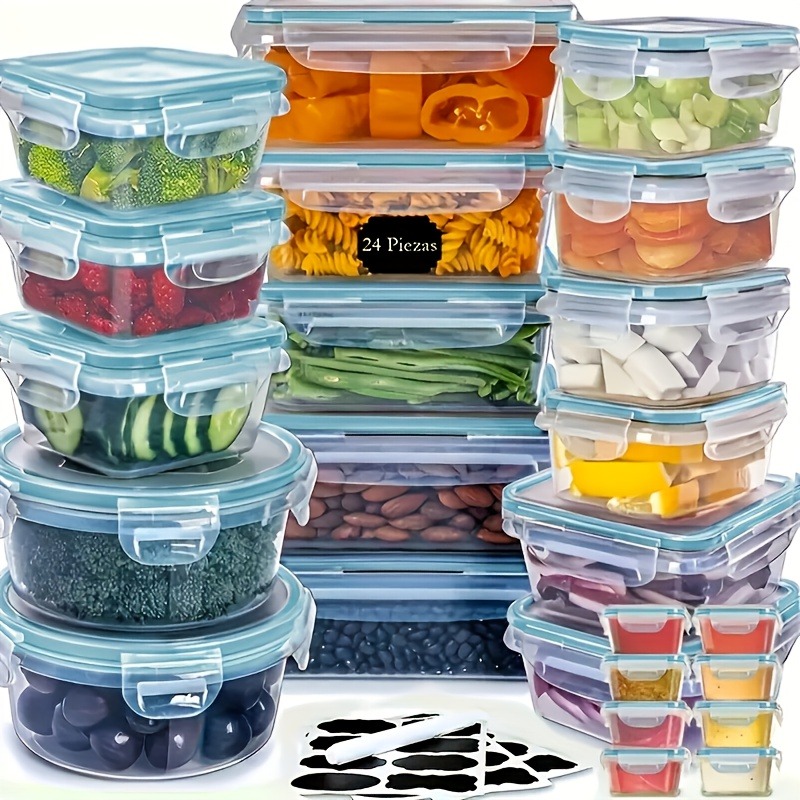 48PCS BPA-Free Food Storage Se - Meal Prep Glass 评论和价格