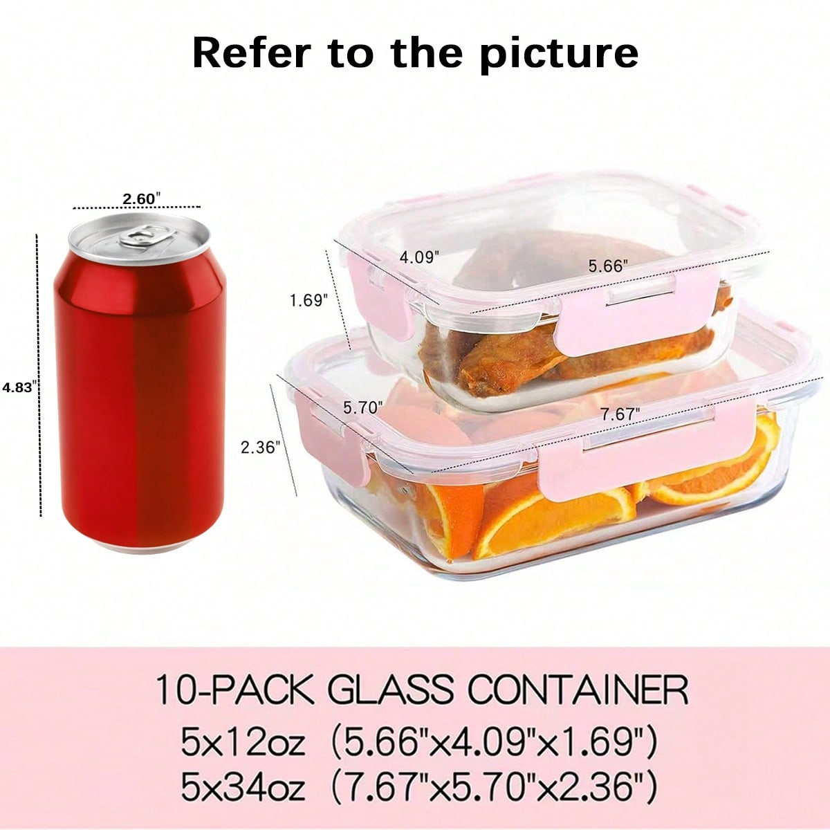 10 Pack Glass Meal Prep Contai - Meal Prep Glass 评论和价格